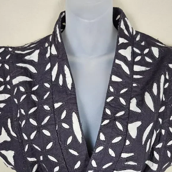 MANGO Embroidered Gilet Vest Womens S Lagenlook Handmade Layer Scandi Girl NEW - Picture 10 of 16